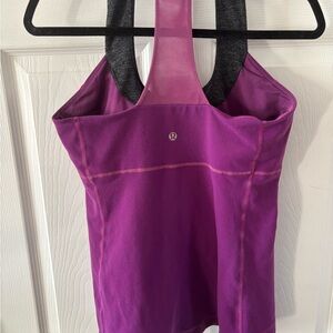 lululemon scoop neck tank top, purple colour, racerback design, size 10,